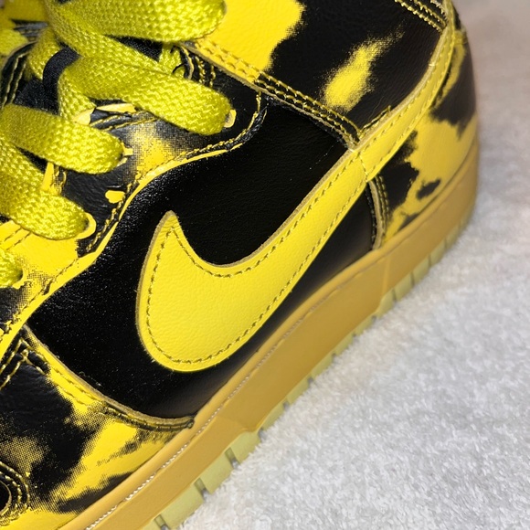 Nike Dunk High 1985 Yellow Acid Wash US Size 8M - Picture 10 of 11